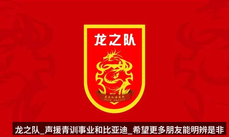龙之队_声援青训事业和比亚迪_希望更多朋友能明辨是非
